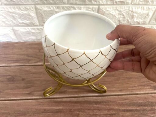 Decorative Metal Planter With Stand