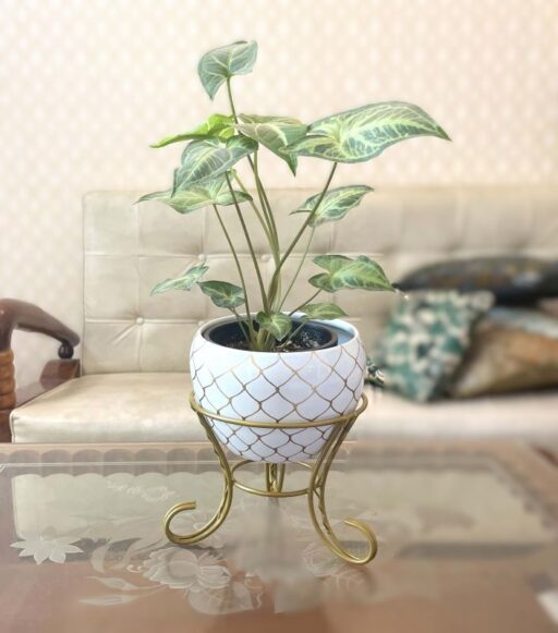 Decorative Metal Planter With Stand